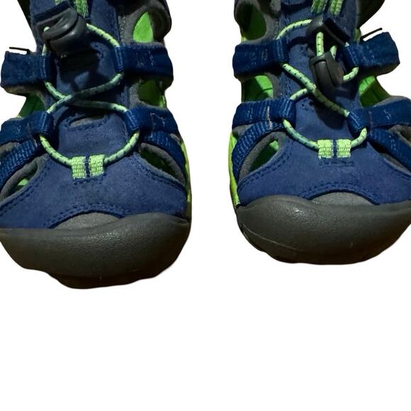 KEEN Kids Blue/green Waterproof Sandals Water Sport Shoes Sz 13 - Picture 4 of 6